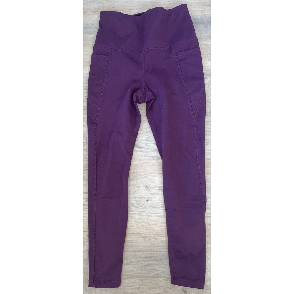 Danskin Womens High Waisted Activewear Size S Maroon Fall Essential Gymcore Luxe